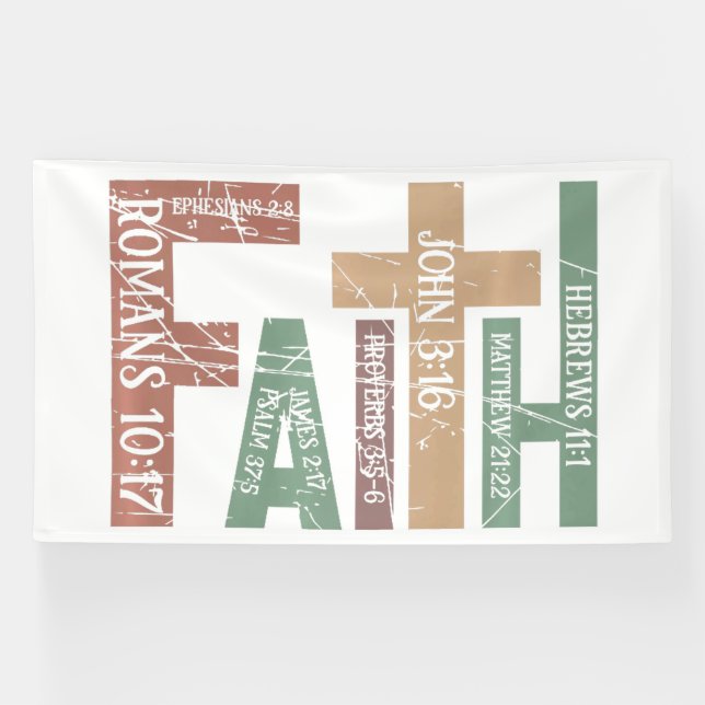 Faith Woven in Scripture Banner (Horizontal)