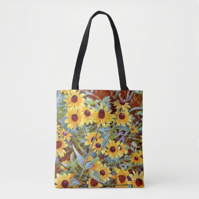 Faith Yellow Flowers Tote with Proverbs Bag (Front)
