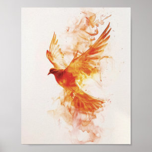 FaithArtCreation Holy Spirit Engulfed In Flames, P Poster