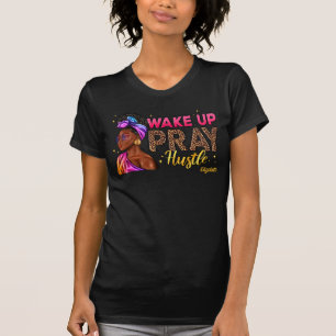 Faithful Black Woman Embracing Divine Strength T-Shirt