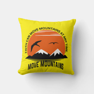 Faithful Comfort – Mountain Sunset Throw Pillow