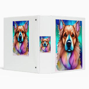 Faithful Dog Colorful Art Binder Notebook