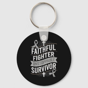 Faithful Fighter Survivor Diabetes Awareness Keychain
