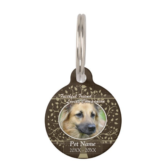 Faithful Friend Custom Pet Sympathy Pet Tag (Front)