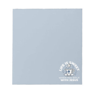 Faithful Living Art – Teacup with Cross and Dove Notepad