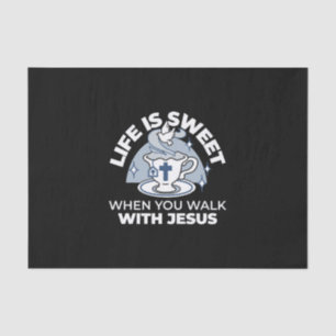 Faithful Living Art – Teacup with Cross and Dove  Tissue Paper