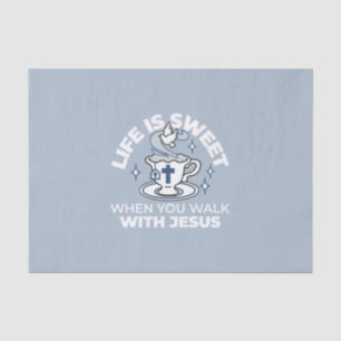 Faithful Living Art – Teacup with Cross and Dove  Tissue Paper