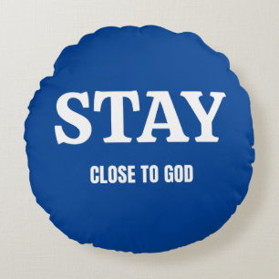 "Faithful Steps, Divine Guidance" spiritual cute Round Pillow
