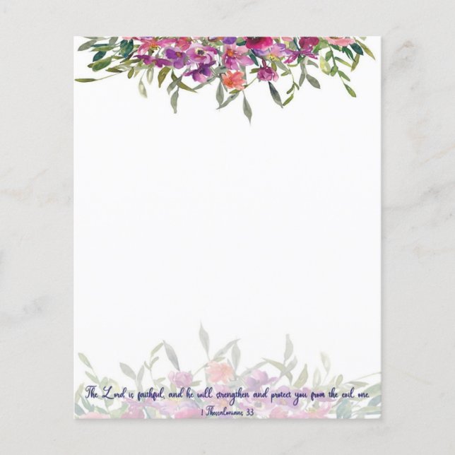 Faithful watercolor floral background (Front)
