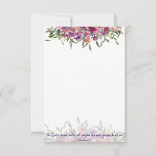 Faithful watercolor floral card