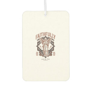 Faithfully Angel Vintage Engraving Christian T-Shi Air Freshener