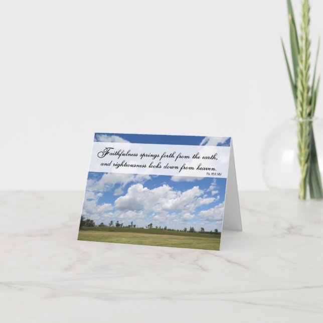 Faithfulness Springs Forth - Blank Scripture Card (Front)