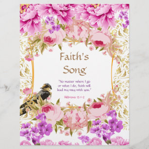 Faith's Song Poem Personalized Paper