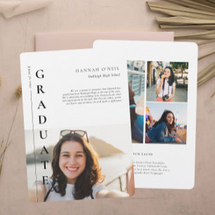 Faits amusants   Moderne Faire-part photo simple