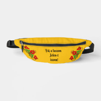 Fáj a faszom Jelen-t iszom! sárga oldaltáska Fanny Pack