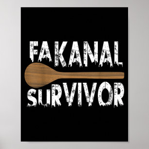 Fak Survivor - Funny Hungarian Wooden Son Heritage Poster