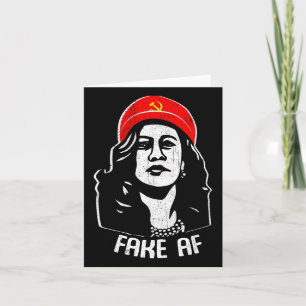 Fake Af Kamala Harris Communism Election Humour Me Card