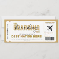 Fake Airplane Gift Ticket Boarding Pass Voucher