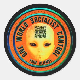 Fake Alien Agenda Classic Round Sticker