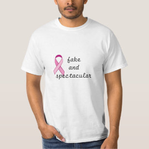 Fake and spectacular - breast cancer tee shirt
