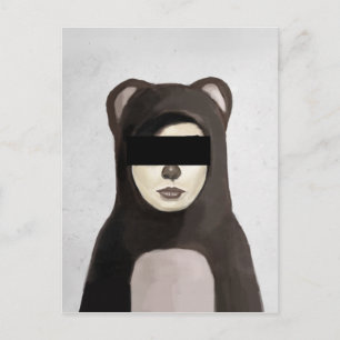 fake bear postcard