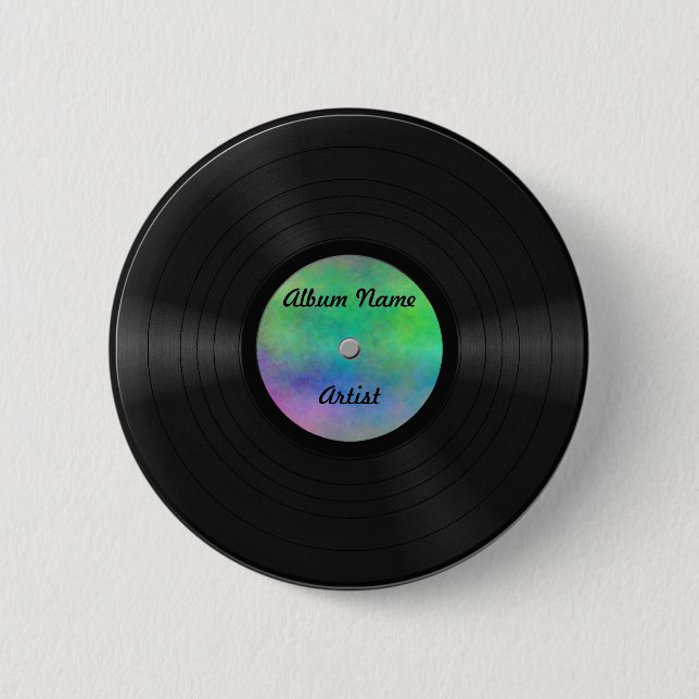 Fake Custom Vinyl Record 2 Inch Round Button (Front)
