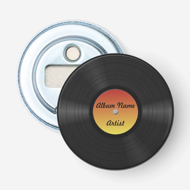 Fake Custom Vinyl Record Bottle Opener (Front)