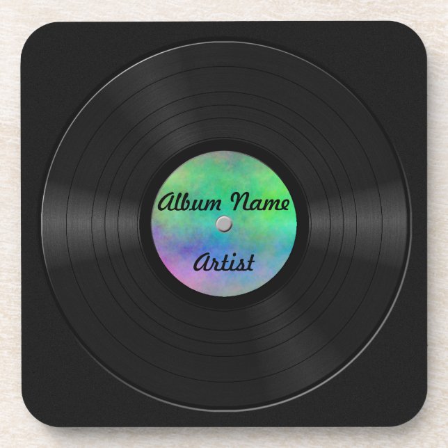 Fake Custom Vinyl Record Coaster (Front)