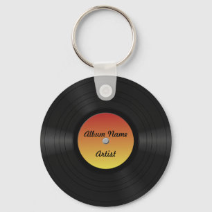 Fake Custom Vinyl Record Keychain