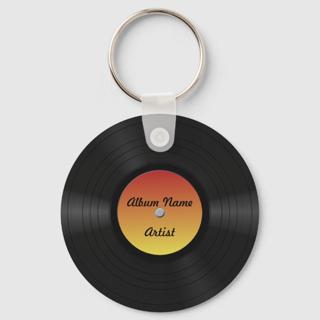 Fake Custom Vinyl Record Keychain (Front)