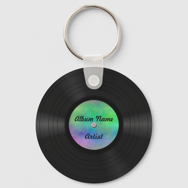 Fake Custom Vinyl Record Keychain (Front)