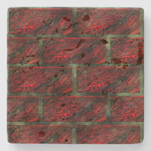 Fake dirty brick wall or tiles simulating it? stone coaster