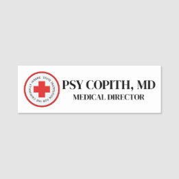 Fake Doctor Name Tag Halloween Insane Asylum