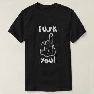 Fake f-bomb & fake middle finger joke T-Shirt