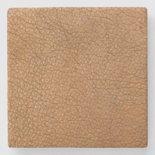 fake leather look stone coaster