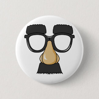 Fake Moustache Face 2 Inch Round Button