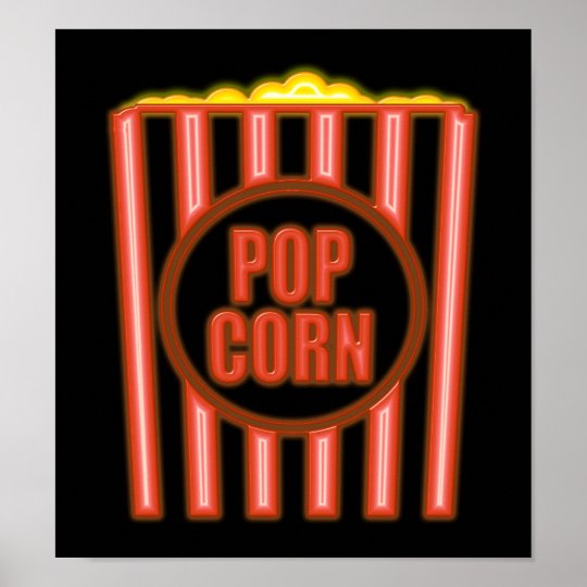 Fake Neon Popcorn Sign | www.speedy25.com