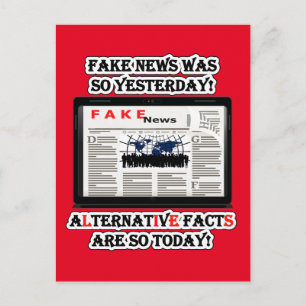 Fake News and Alternative Facts Postcard