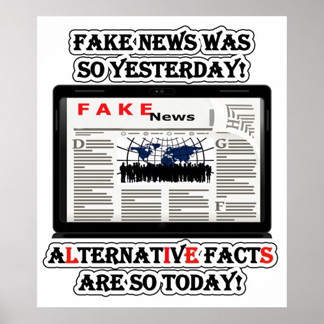 Fake News and Alternative Facts Value Poster Paper (Front)