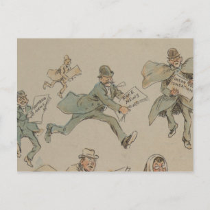 Fake News Carte postale Illustration de 1894