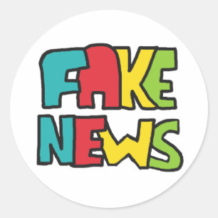 Fake News Classic Round Sticker