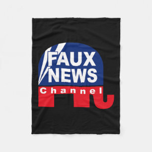 Fake News - Faux News Anti Trump Fleece Blanket