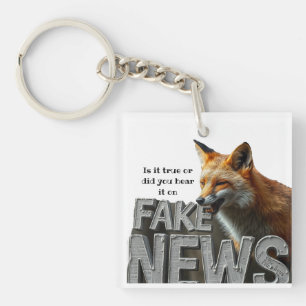 Fake News Fox Kamala Custom Funny Humour Media Keychain