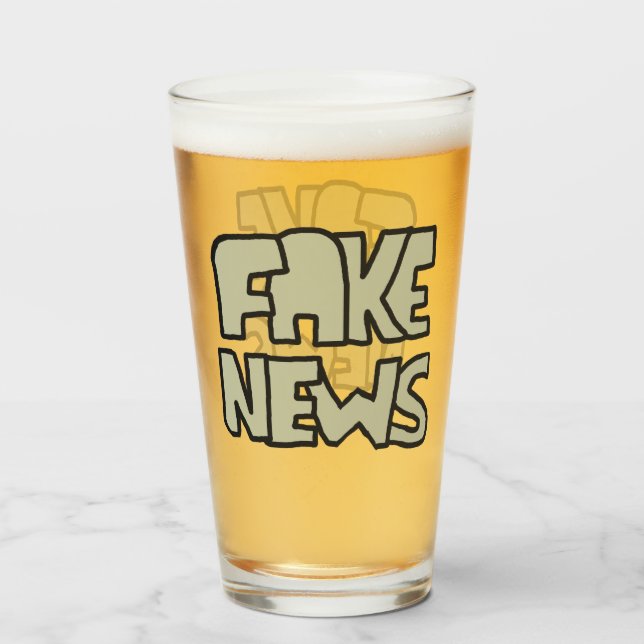 Fake News Glass (Front Filled)