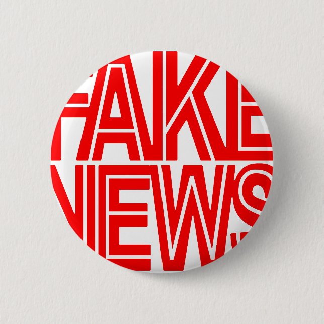 FAKE NEWS LOGO 2 INCH ROUND BUTTON (Front)