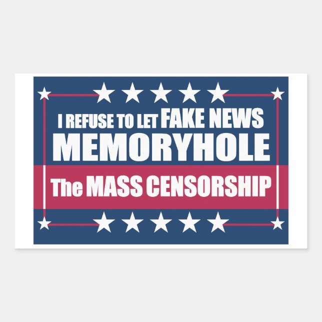 Fake News Memoryhole The Mass Censorship Sticker (Front)