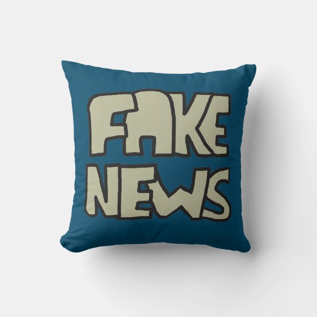Fake News Throw Pillow (Front)