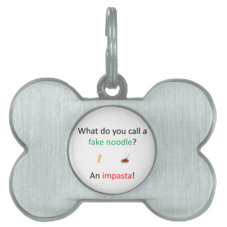 Fake Noodle Joke Pet Tag