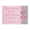 Fake Pink Bow Diamonds Save The Date Baby Shower