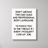 Fake smile - Funny, sarcastic quote